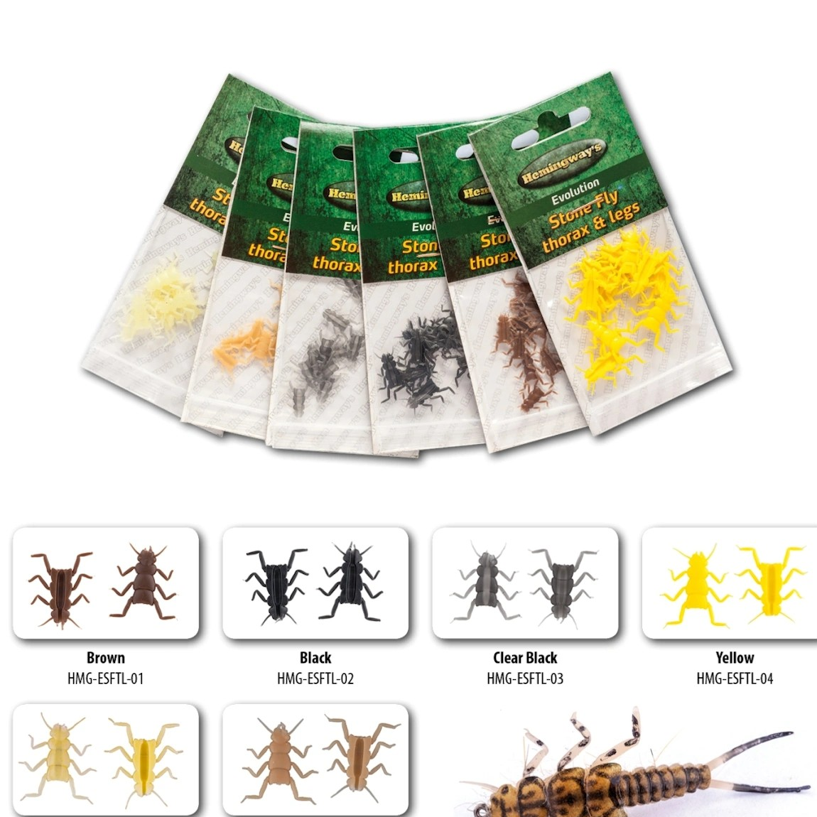 Hemingways - Evolution Stone Fly Thorax & Legs