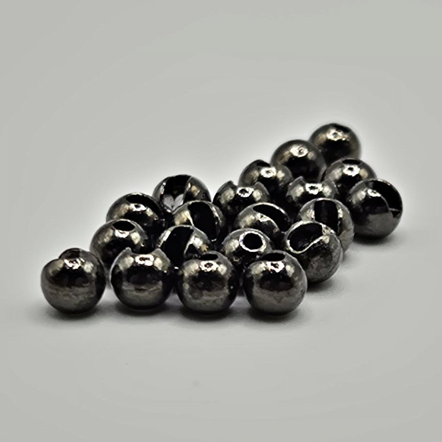 Tungsten Beads - Gun Metal Slotted