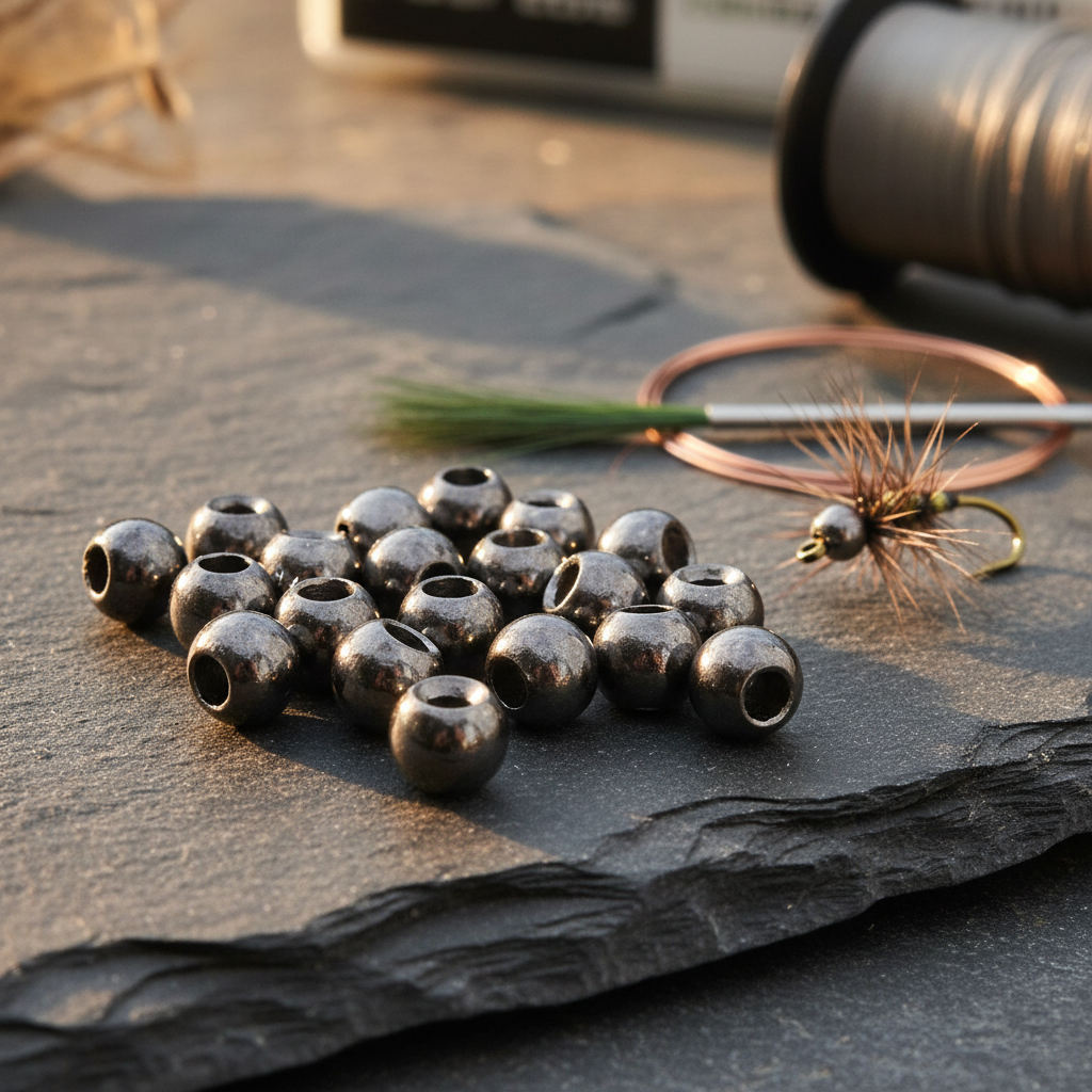 Tungsten Beads - Gun Metal Counter Sunk